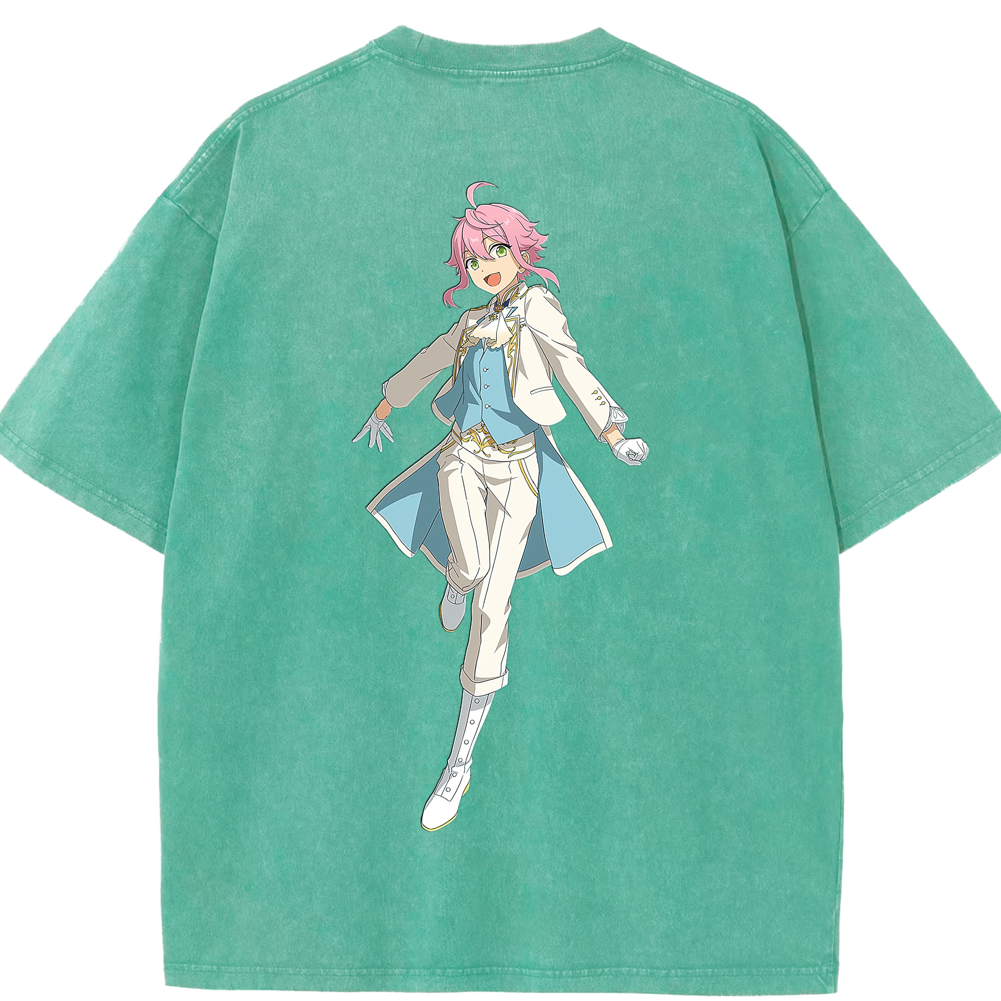 （画像用） あんさんぶるスターズ! Ensemble Stars 綿100% ヴィンテージ風 半袖Tシャツ（背面プリント）